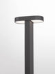 Moderne Ofir LED Außenwegeleuchte in Schwarz, ideal für Garten und Terrasse, aus Aluminium und Acryl.