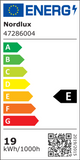 Oja 42 Deckenleuchte 2700K, runde LED-Deckenleuchte in Weiß, Energieeffizienzklasse E, Verbrauch 19 kWh/1000h
