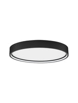 Olaf LED Deckenleuchte Ø 45cm in schwarz, rund mit warmweißem Licht für modernes Wohndesign.