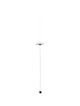 Olea LED Deckenleuchte Ø 35cm 3000K Netzstecker Weiß,Schwarz an einem dünnen Kabel hängend.