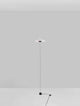 Olea LED Deckenleuchte Ø 35cm 3000K Netzstecker Weiß,Schwarz an moderne Decke installiert.