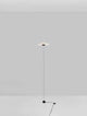 Olea LED Deckenleuchte Ø 35cm 3000K Netzstecker Weiß,Schwarz in minimalistischen Raum.