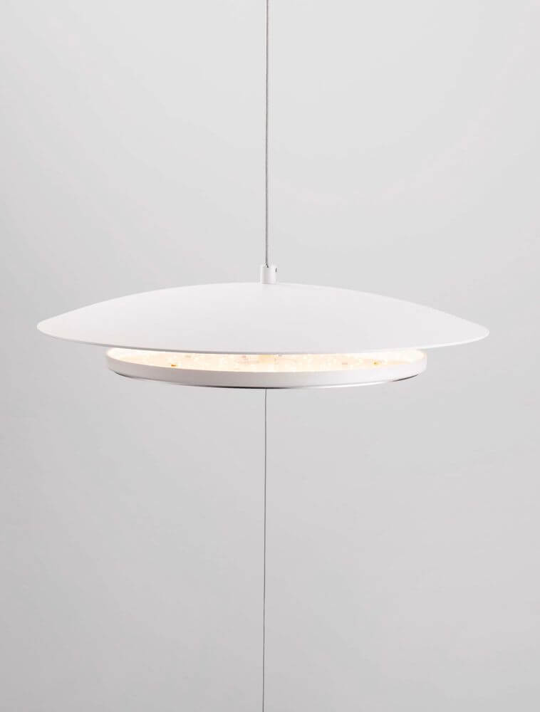 Olos LED Deckenleuchte Ø 35cm 3000K Weiß,Chrom mit modernen Design und warmem Licht.