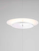 Olos LED Deckenleuchte Ø 35cm 3000K Weiß,Chrom in modernem Design, hängende Lichtquelle.