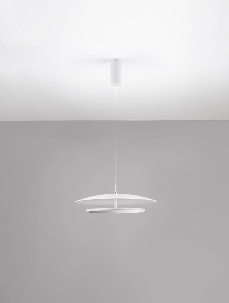 Olos LED Pendelleuchte 3000K Weiß,Chrom - Moderne Lampenbeleuchtung in eleganter Form, ideal für jeden Raum.