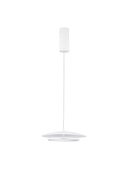 Olos LED Pendelleuchte 3000K Weiß,Chrom, Ø 50cm, moderne Hängeleuchte in Weiß und Chrom