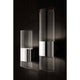 Oluce Glas Wandlampe Line Chrom