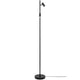 Omari LED Stehlampe in Schwarz mit Dimmer und Touch-Schalter, minimalistische Standleuchte für moderne Wohnräume.
