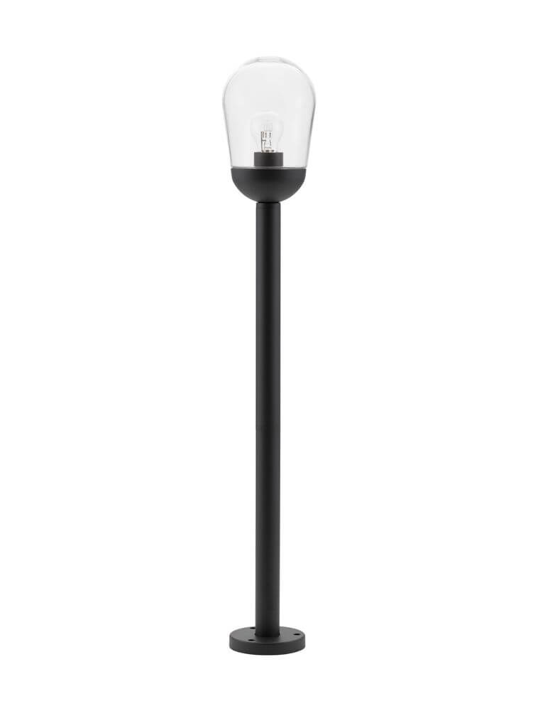 Omika Außenwegeleuchte Dunkelgrau IP54 - elegante Außenleuchte aus Aluminium und Acryl.