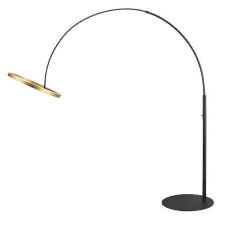One Bow LED Ring arc floor lamp with elegant design, dimmable light, and flexible color temperature.