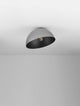 Onia Deckenleuchte E27 Ø 40cm graue Halbkugel-Deckenlampe mit schwarzem Innenraum und sichtbarer E27-Birne