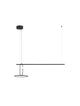 Alt Tag: Opi LED Pendelleuchte Horizontal 3000K Schwarz minimalistische schwarze LED-Hängeleuchte für Wohnzimmer und Esszimmer, 180x100x30 cm
