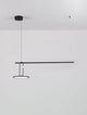 Opi LED Pendelleuchte Horizontal 3000K Schwarz, schlanke schwarze Stangenleuchte mit rundem LED-Element, ideal für modernes Esszimmer oder Wohnzimmer