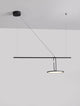 Opi LED Pendelleuchte Horizontal 3000K Schwarz – moderne 180 cm H x 100 cm B LED-Hängeleuchte für Wohnzimmer, Esszimmer, Büro, nicht dimmbar