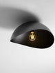 Opsi Deckenleuchte E27 Ø 40cm in mattem Schwarz mit goldener Lichtbrechung