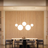 s.luce Candeeiro suspenso de mesa de jantar Orb 5 luzes 160cm