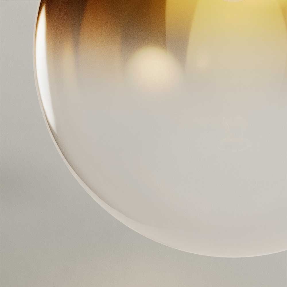 Orb Glas-Tischlampe Dreibein 20cm s.luce Gold Gold Verlauf