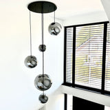 s.luce Orb glass globe gallery light suspension 500cm white