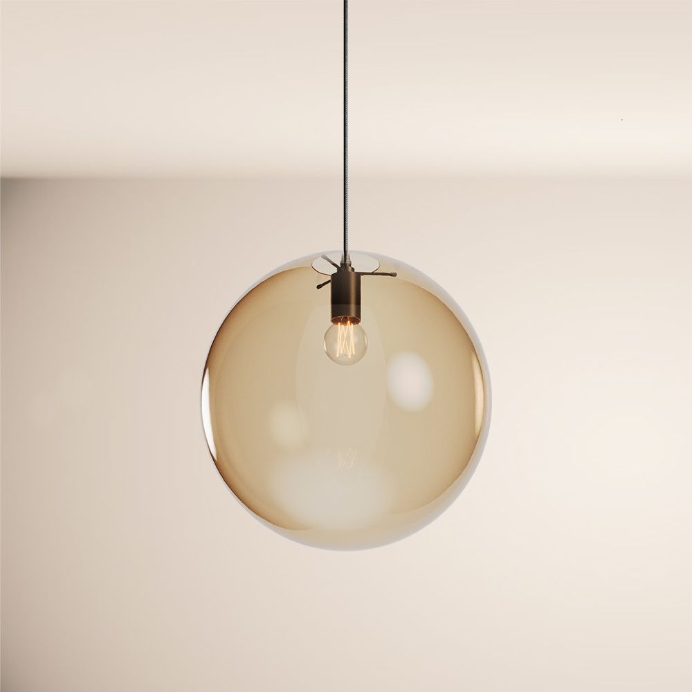 s.luce Orb globo de vidro luz de galeria 500cm suspensão preto