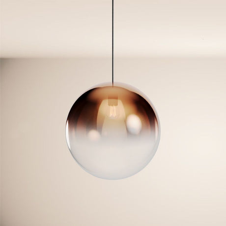 s.luce Orb glass globe gallery light 500cm sospensione nera