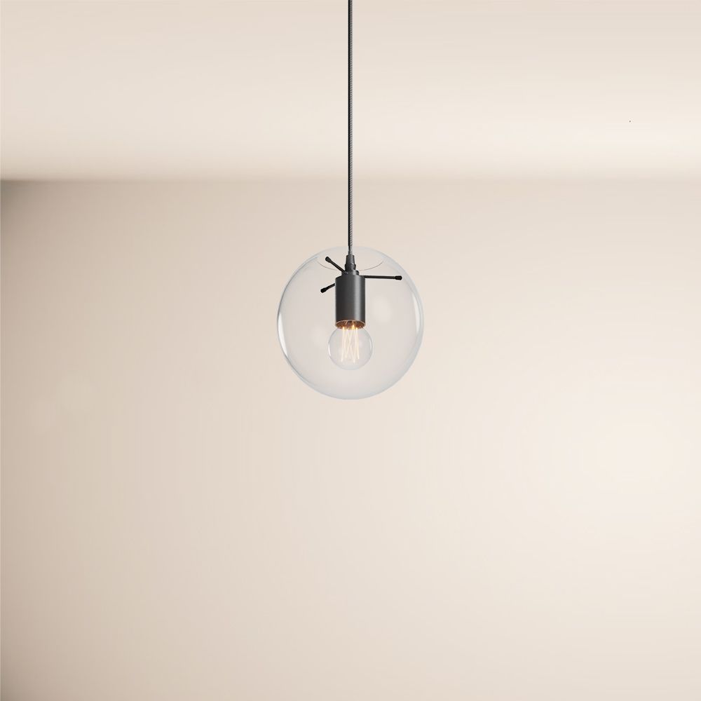 s.luce Orb Boule de verre Lampe de galerie 500cm Suspension Noir