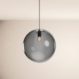 Orb glass globe gallery light 500cm sospensione nera