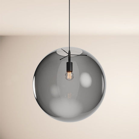 s.luce Orb glass globe gallery light 500cm suspension black