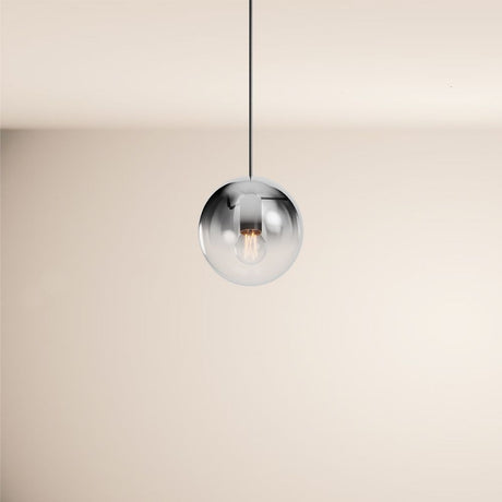 Orb glass globe gallery light 500cm sospensione nera