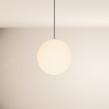 Orb glass globe gallery light 500cm sospensione nera