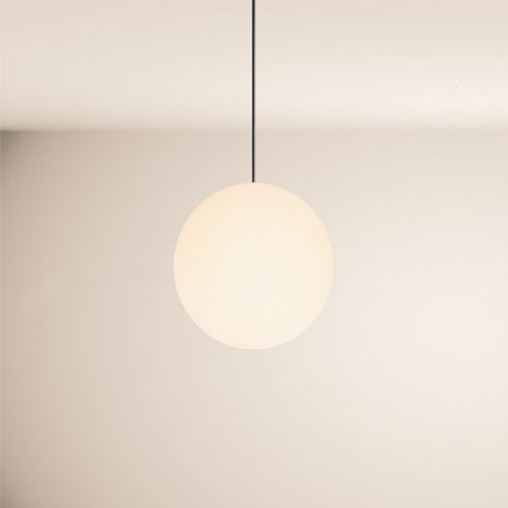 s.luce Orb glass globe gallery light 500cm sospensione nera