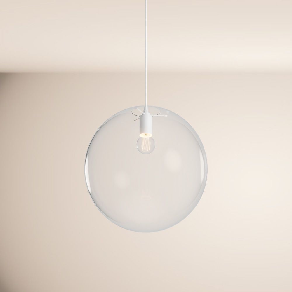 s.luce Orb glass globe gallery light suspension 500cm white