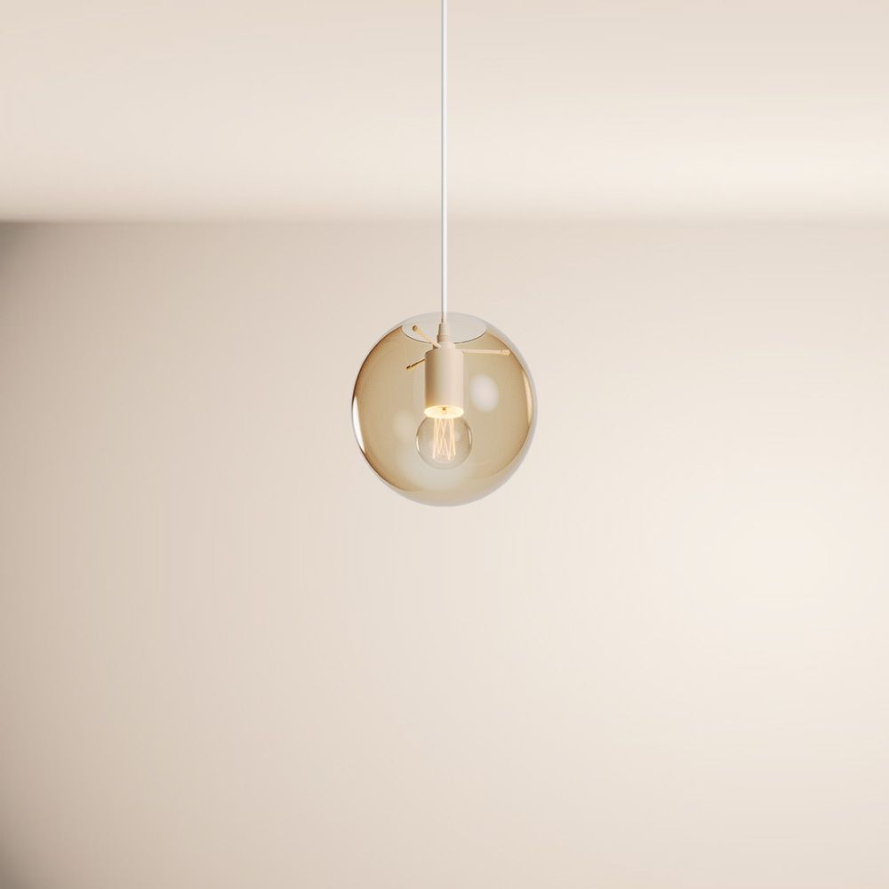 Orb glass globe gallery light sospensione 500cm bianco