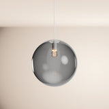 Orb glass globe gallery light sospensione 500cm bianco