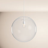 s.luce Orb Boule de verre Lampe de galerie Suspension 500cm Blanc