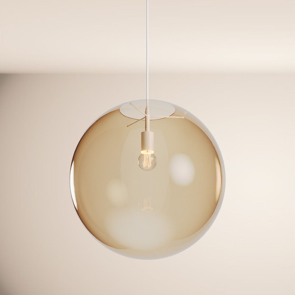 s.luce Orb glass globe gallery light suspension 500cm white