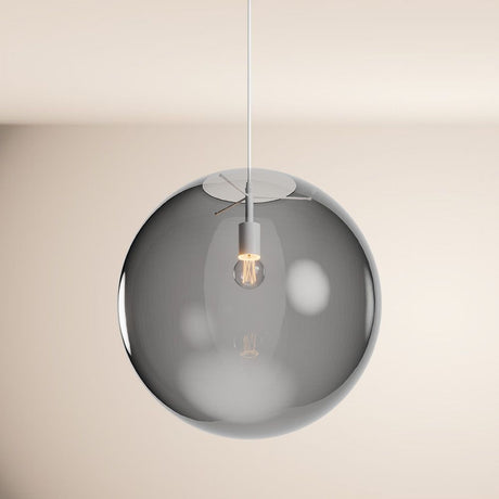 Orb Glaskugel Galerieleuchte Aufhängung 500cm Weiß s.luce Rauch Ø 50cm