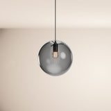 s.luce Orb szklana kula lampa wisząca 150cm zawieszenie czarny