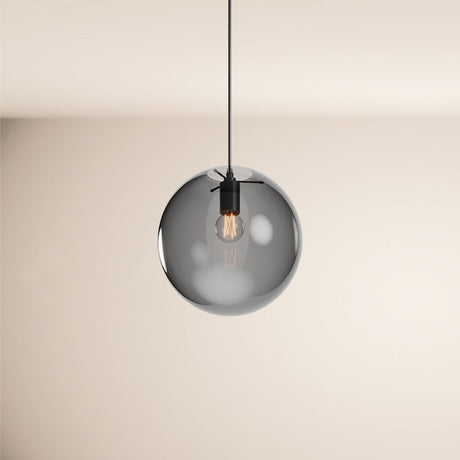 s.luce Orb glass globe hanging lamp 150cm suspension black