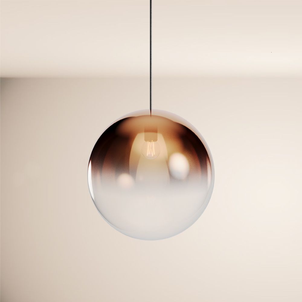 s.luce Candeeiro suspenso Orb globo de vidro 150cm suspensão preto