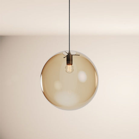 s.luce Candeeiro suspenso Orb globo de vidro 150cm suspensão preto