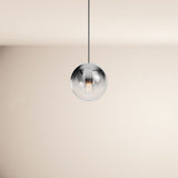 s.luce Orb szklana kula lampa wisząca 150cm zawieszenie czarny