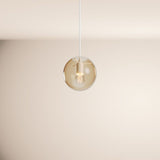 s.luce Bola de vidro Orb suspensão de luz pendente 150cm branco