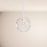 s.luce Orb glass ball pendant light suspension 150cm white