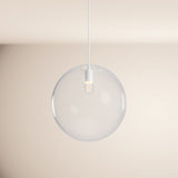 s.luce Orb glass ball pendant light suspension 150cm white