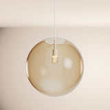 s.luce Orb Boule de verre Suspension 150cm Blanc