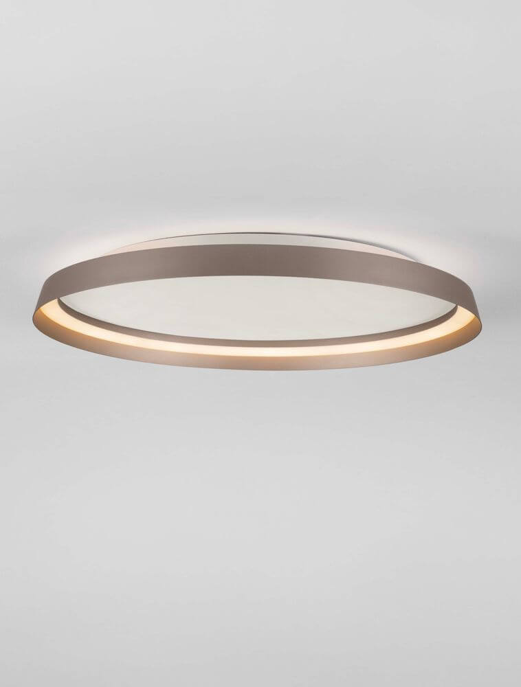Alt Tag: Ormi Deckenleuchte Ø 60cm 2700 Up & Down 4000K elegante champagnerbraune Deckenleuchte rund, warmweißes Up-and-Down-Licht für Wohnbereich