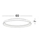 Ormi Deckenleuchte Ø 60cm 2700 Up & Down 4000K – schlanke runde Deckenleuchte Champagnerbraun, Durchmesser 60 cm, Höhe 7 cm
