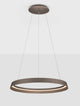Ormi Pendelleuchte Ø 60cm 2700, 3000K in champagnerfarbenem Aluminium, minimalistisches Design, ideale Beleuchtung für Wohnraum.