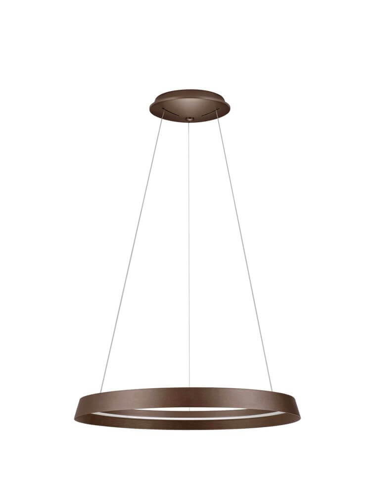 Ormi Pendelleuchte Ø 60cm 2700, 3000K in champagnerfarbenem Aluminium und Acryl, minimalistisches Design