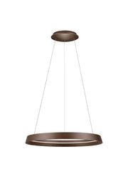 Ormi pendant light Ø 60cm 2700, 3000K in champagne-colored aluminum and acrylic, minimalist design
